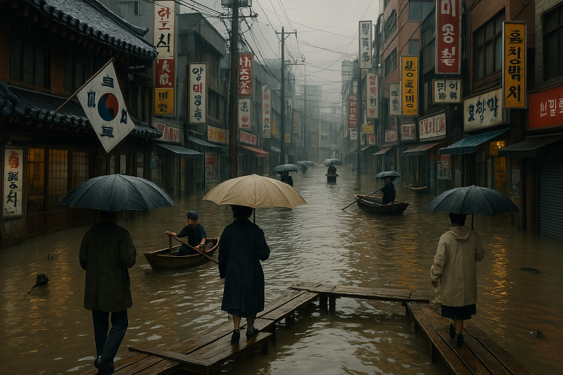 Up to 4 people died in Korea due to floods
