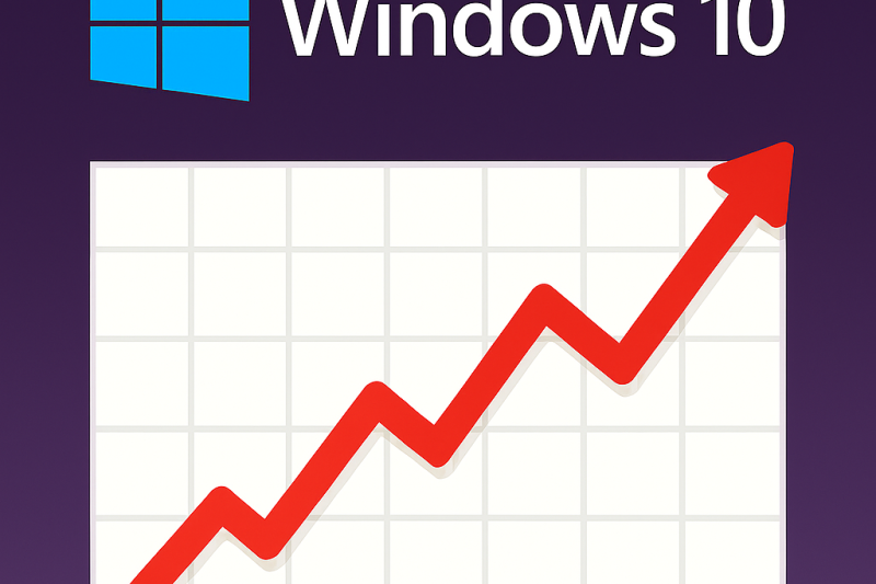 Weird behaviour of Windows 10 market share just before its end of life