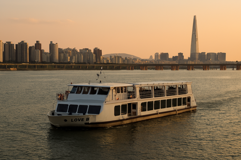 Commuting through ship in Seoul